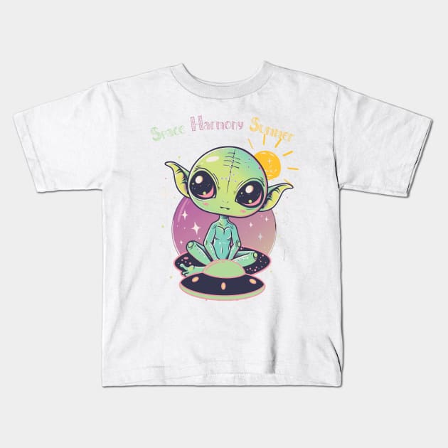 Space, Harmony, Summer Kids T-Shirt by FehuMarcinArt